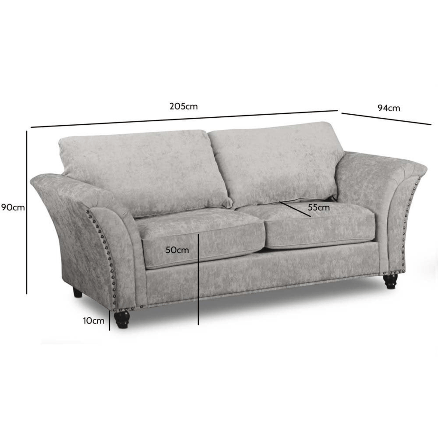 Canterbury Fabric 3+2 Seater Sofa Set
