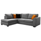 Orka Sofa Grey Fabric Left Hand Corner Sofa - LHC