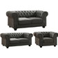 Chesterfield Grey Fabric 3+2+1 Seater Sofa Set