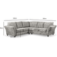 Canterbury Fabric High Back Corner Sofa