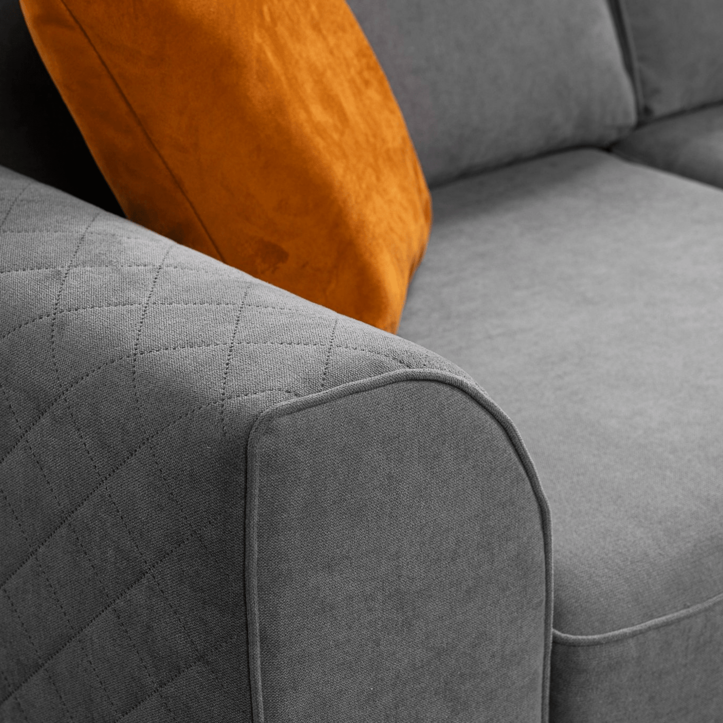 Orka Sofa Grey Fabric Right Hand Corner Sofa - RHC