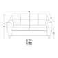 Baxter Tufted Fabric 3+2 Sofa Suite