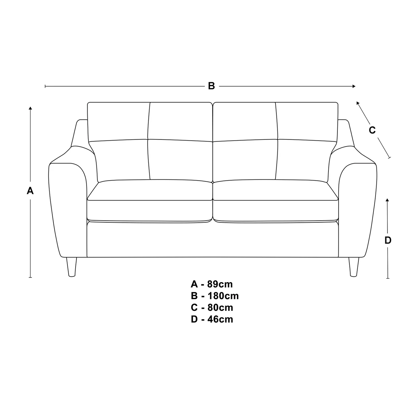 Baxter Tufted Fabric 3+2 Sofa Suite