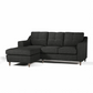 Baxter Fabric L Shaped 3 Seater Corner Sofa With Chaise
