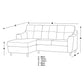 Baxter Fabric L Shaped 3 Seater Corner Sofa With Chaise