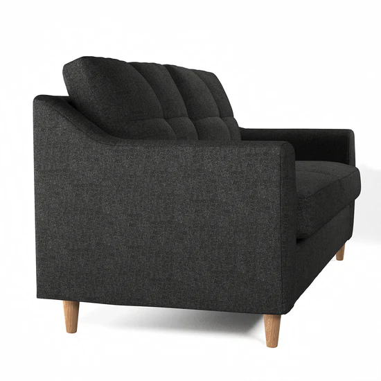 Baxter Tufted Fabric 3 Seater Sofa