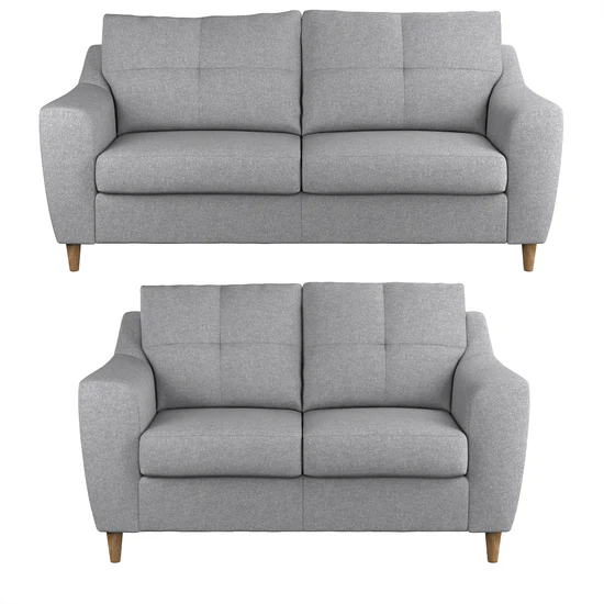 Baxter Tufted Fabric 3+2 Sofa Suite