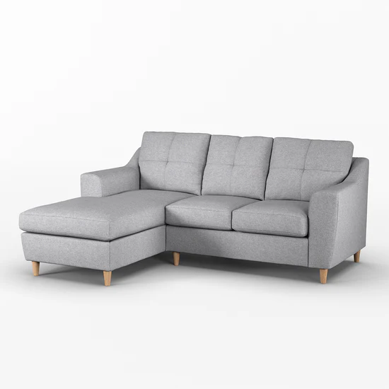 Baxter Fabric L Shaped 3 Seater Corner Sofa With Chaise