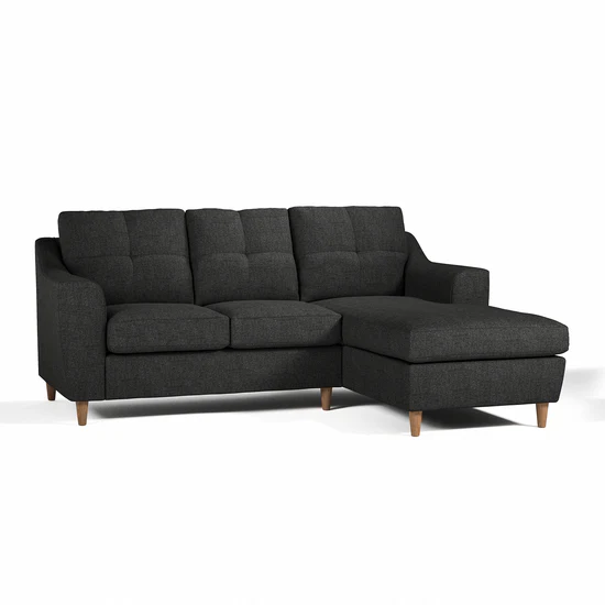 Baxter Fabric L Shaped 3 Seater Corner Sofa With Chaise