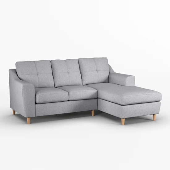 Baxter Fabric L Shaped 3 Seater Corner Sofa With Chaise