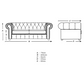 Ashbourne Chesterfield Plush Velvet 3 Seater