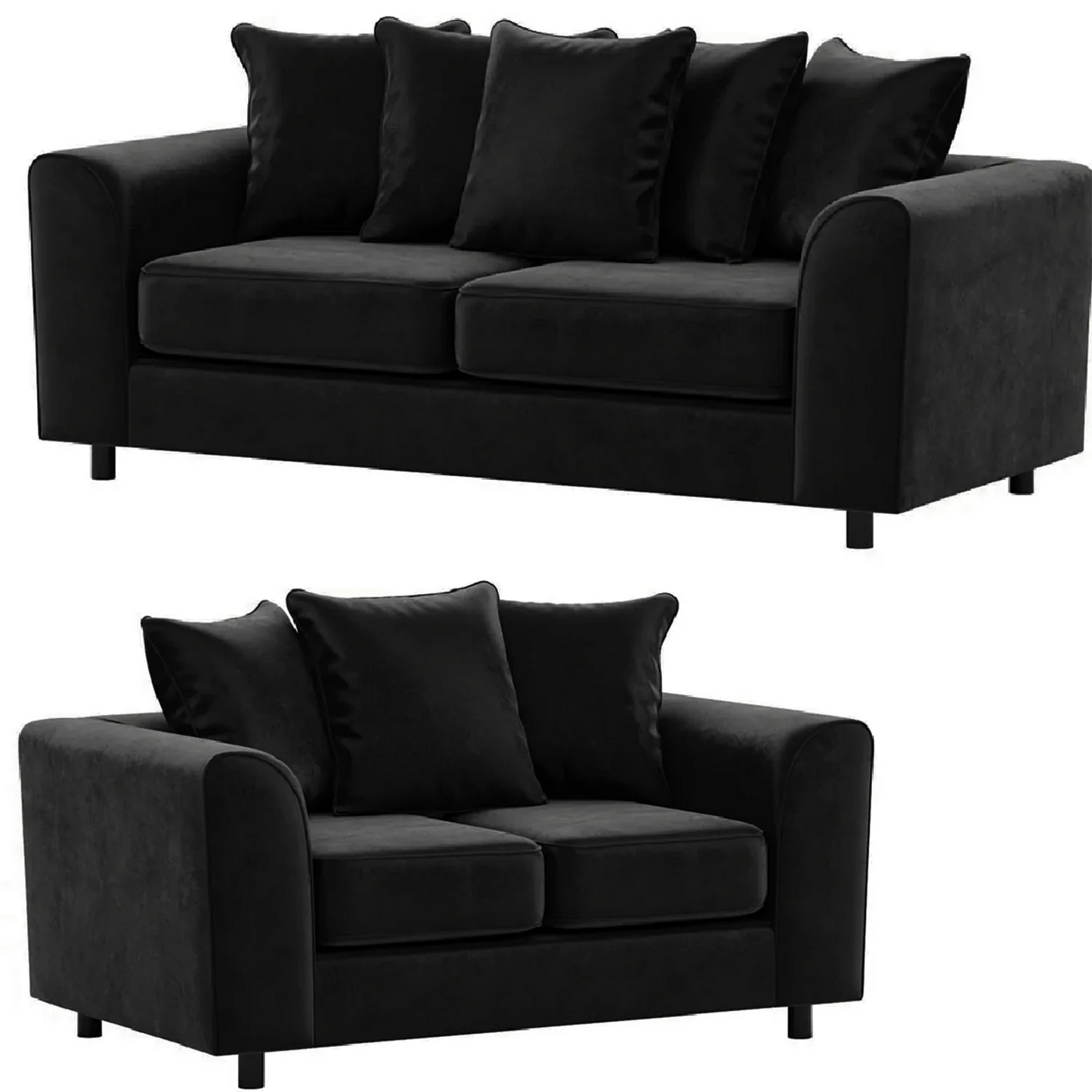 Brooklyn Full Foam Plush Velvet 3+2  Sofa Suite
