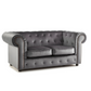 Ashbourne Chesterfield Plush Velvet Fabric 3+2 Sofa Suite