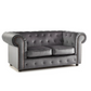 Ashbourne Chesterfield Plush Velvet 2 Seater