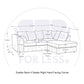 Brooklyn Full Foam Plush Velvet Corner Sofa