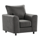 Brooklyn Full Foam Plush Velvet Armchair