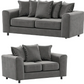 Brooklyn Full Foam Plush Velvet 3+2  Sofa Suite