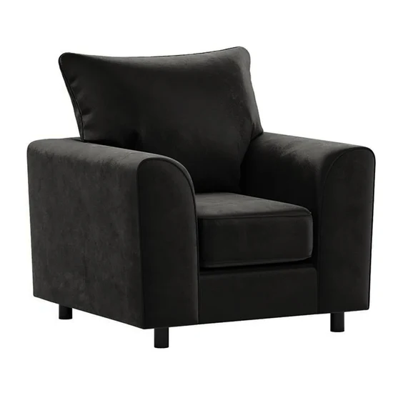 Brooklyn Full Foam Plush Velvet Armchair