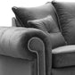 Olympia Grey Fabric Velvet Corner Sofa