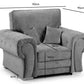Verona High Back Grey Fabric Armchair