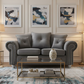 Olympia Grey Velvet Sofa in Stunning Room