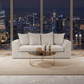 White Byron 3-Seater Night View