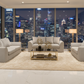 White Byron Sofa Set Night View